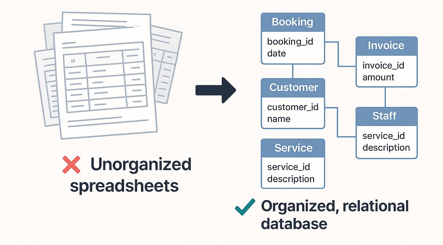 Service business ERD